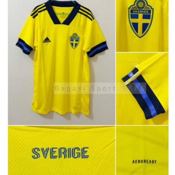 JERSEY BAJU BOLA NEGARA SWEDIA HOME KIT KANDANG PIALA EROPA 2020 2021 SGFD5436VE