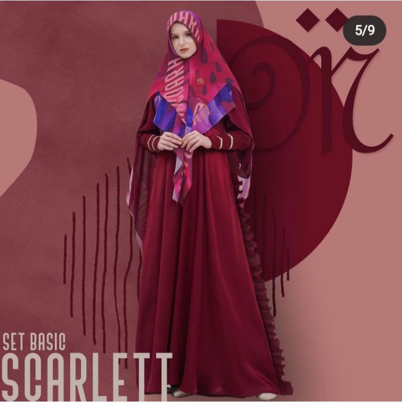 PL magdara scarlet basic khimar only