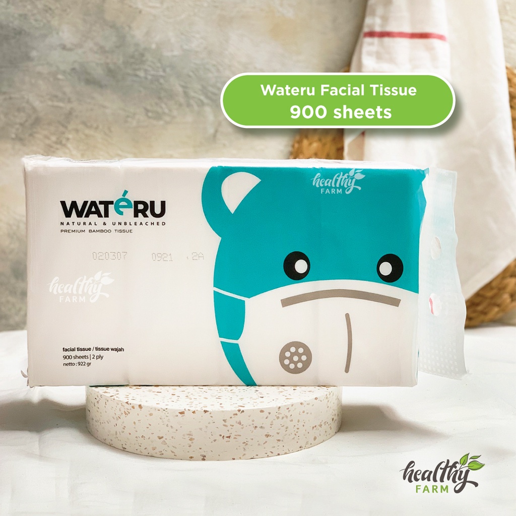 Wateru Premium Bamboo Facial Tissue / Tisu Wajah Bambu (2ply 900 sheets)