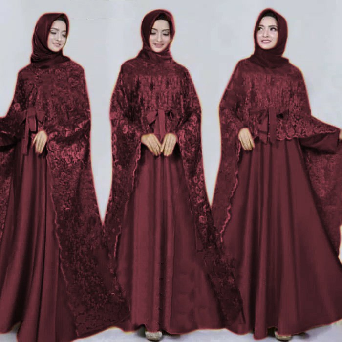 HOPYLOVY - Gamis Saten Maxi Anindya