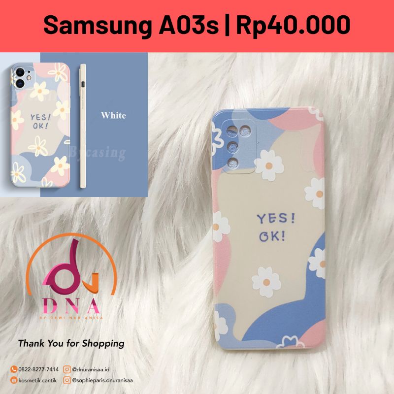soft case Samsung A03s motif bunga
