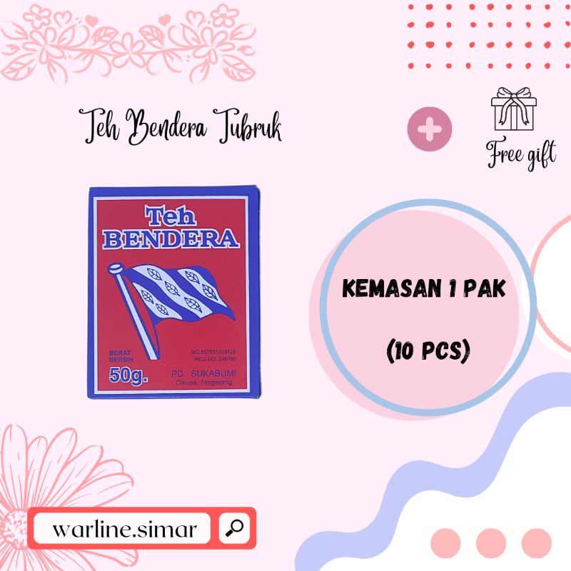 

Teh Bendera Tubruk Kotak 10 x 50gr Teh Bendera Kasar