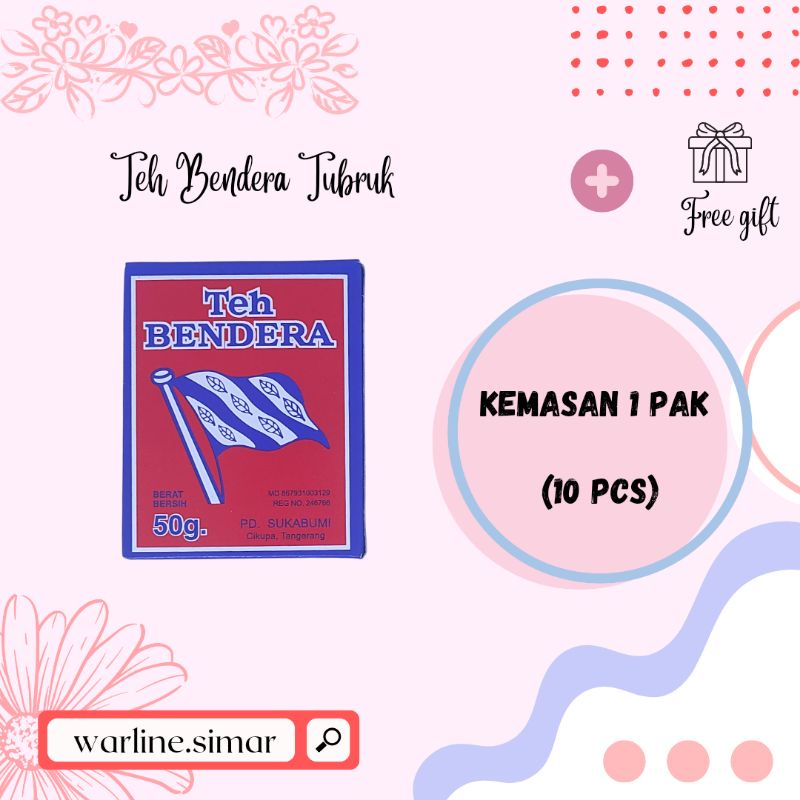 

Teh Bendera Tubruk Kotak 10 x 50gr Teh Bendera Kasar