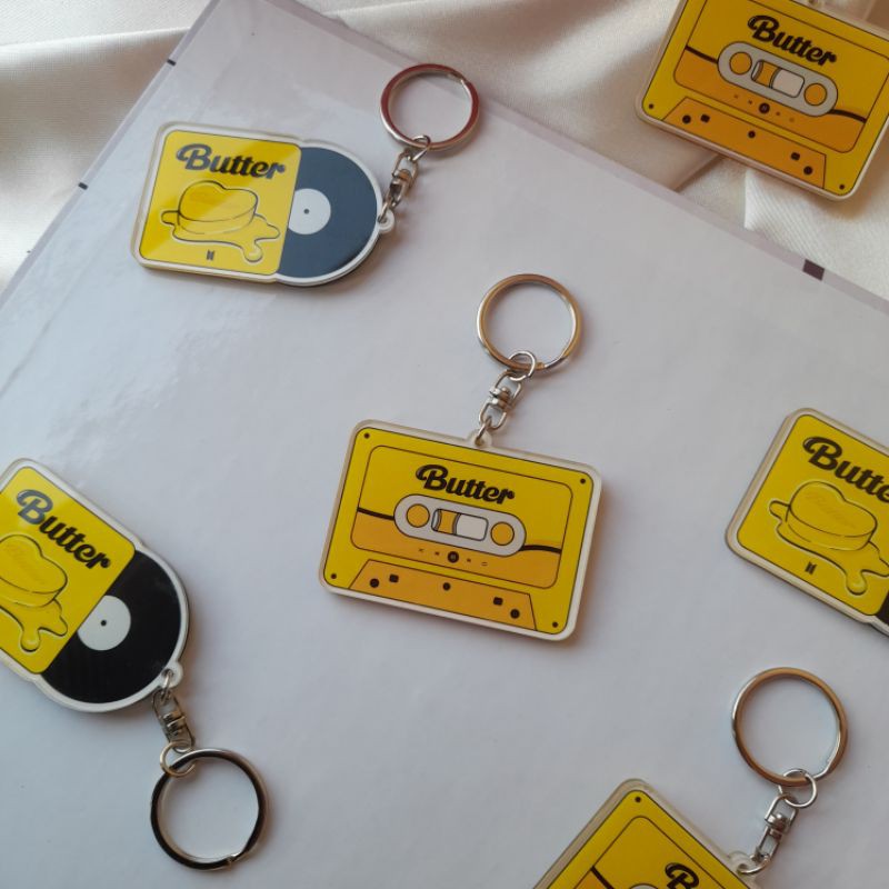 BTS KEYRING KEYCHAIN BUTTER