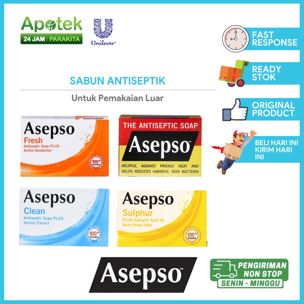 Asepso / Asepso Reguler / Asepso Fresh / Asepso Clean / Asepso Sulphur / Sabun Kesehatan / Sabun Pad