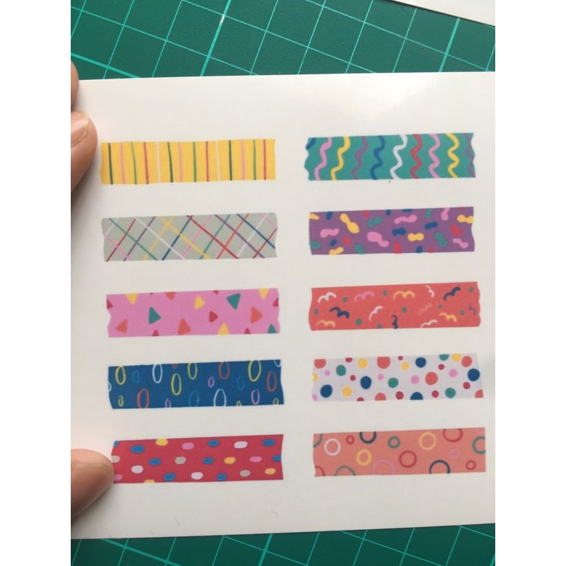 Sticker Tape Journal Sticker Square Tumblr Aesthetic Murah Lucu