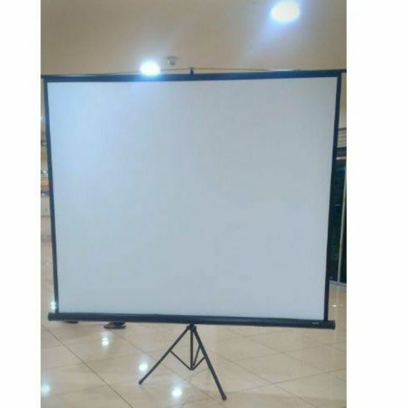 layar tripod proyektor 100 inch | screen tripod standing 100inch