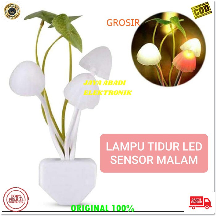 J245 Lampu LED terapi sensor gelap malam jamur tidur BOBO mini sleep Senter Emergency COB awet lamp flash light sinar terang nyala cahaya sorot sleeping reflexsi refleski J245