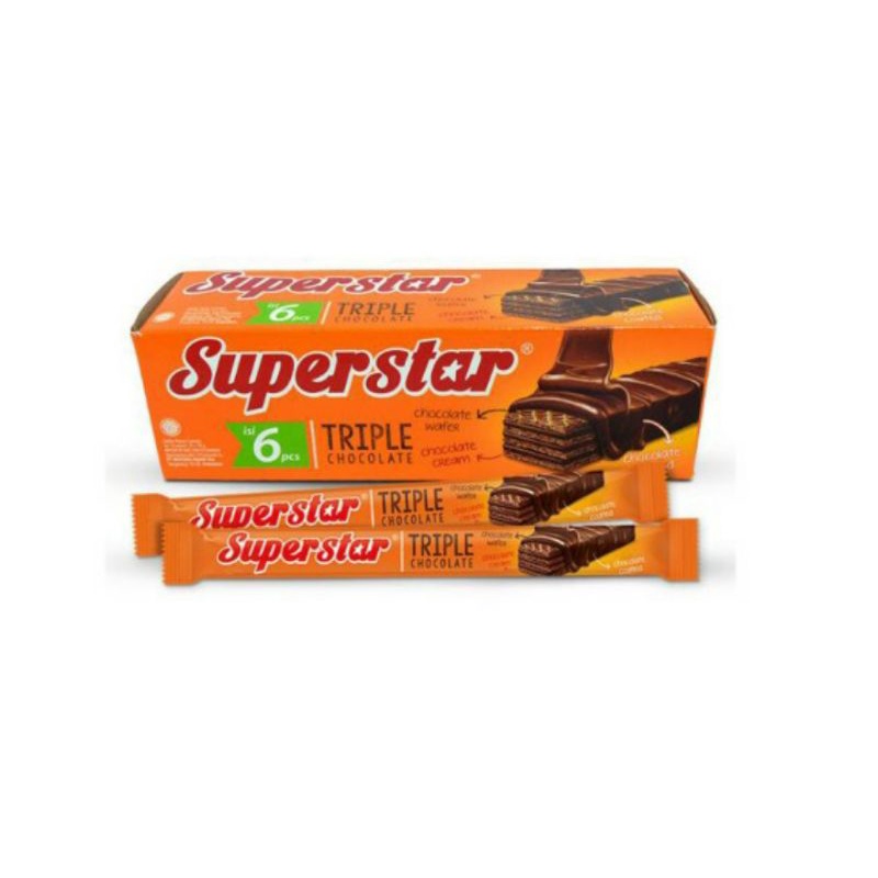 

SUPERSTAR WAFER LAPIS COKLAT TEBAL 1 BOX ISI 12 PCS