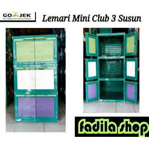 (Baru) Lemari Plastik Mini Club 4 Susun