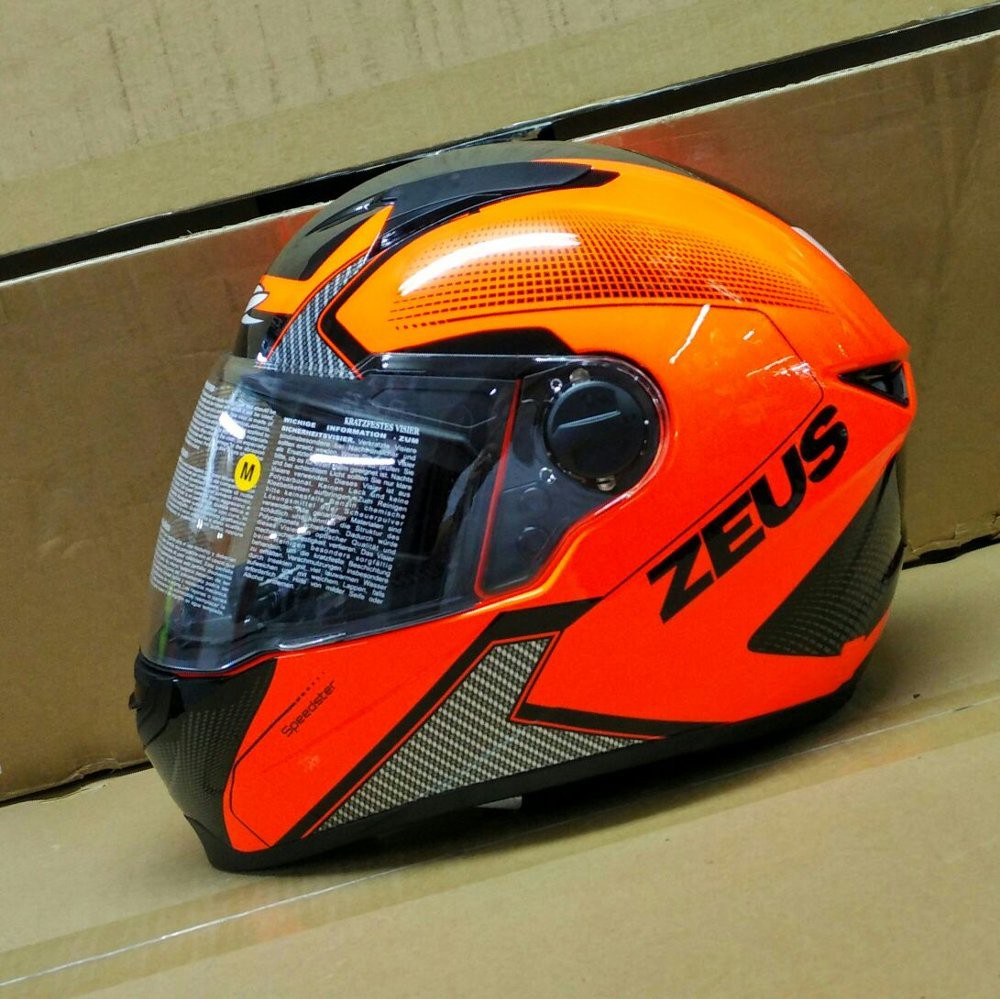 Zeus Z811 Speedster AL6 Neon Orange-Black  Terlaris