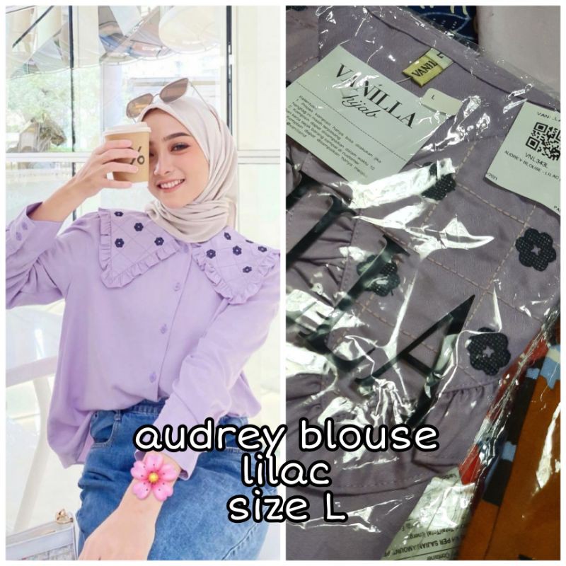Audrey Blouse Vanilla Hijab Lilac L
