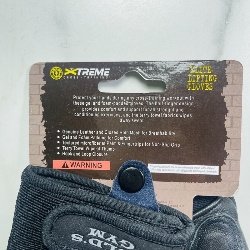 Sarung Tangan GYM Leather GOLD'S GYM