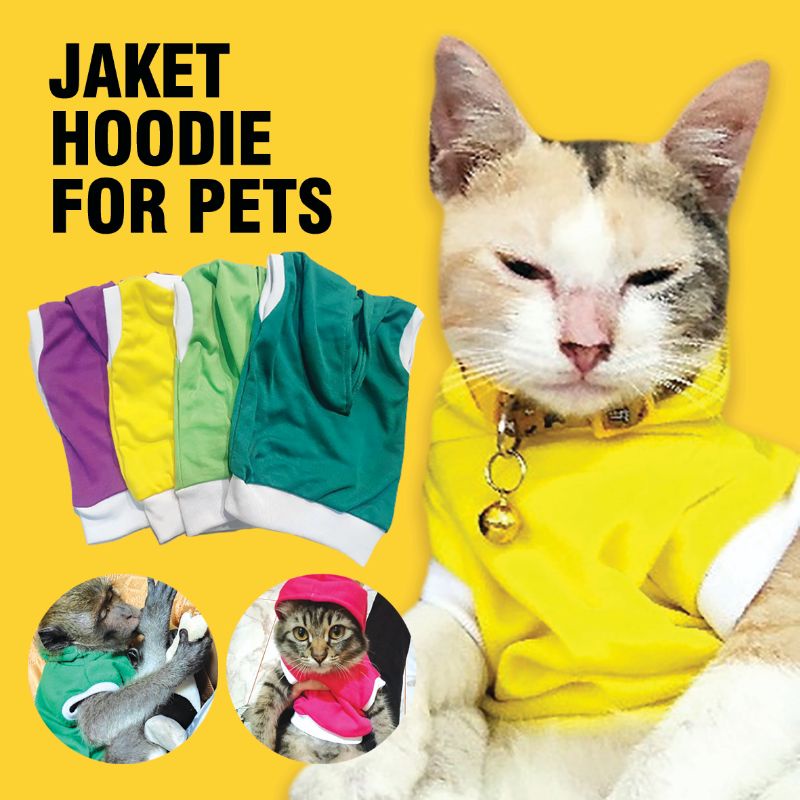 HOODIE KUCING - BAJU KUCING ANJING JAKET HOODIE KUCING UKURAN S KAOS KUCING ANJING MONYET JAKET KUCING