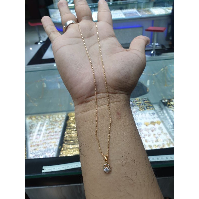 kalung emas 420 model lovina berliontin mata air matamata