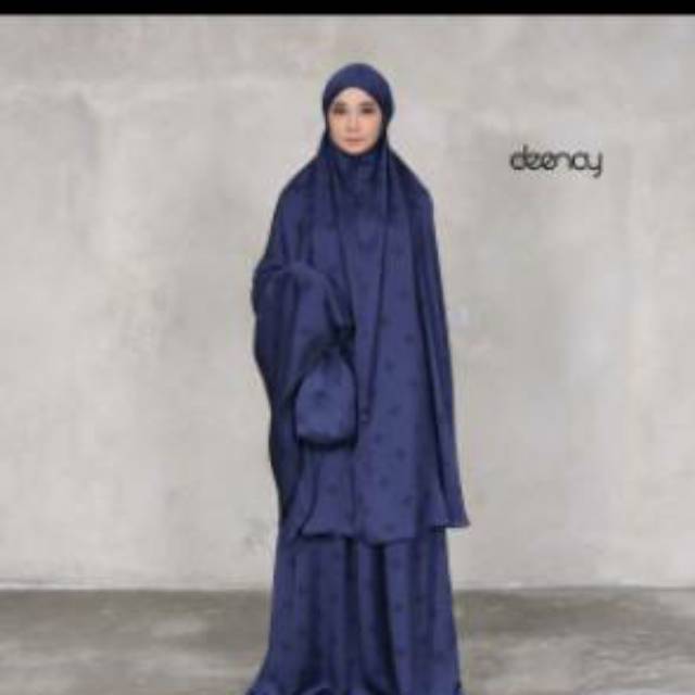 Mukena deenay monogram navy