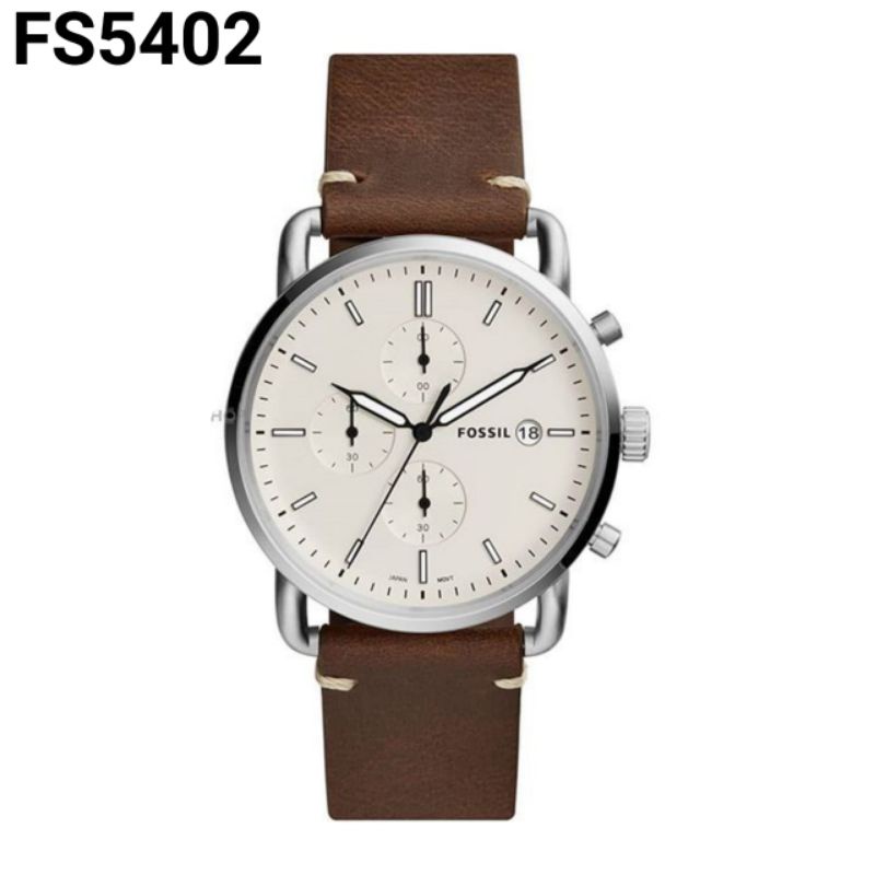 JAM TANGAN FSSIL PRIA FS-5402 STRAP LEATHER ORIGINAL BM