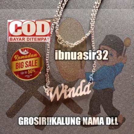 CUSTOM kalung nama sendiri titanium anti karat pembuatan rapih