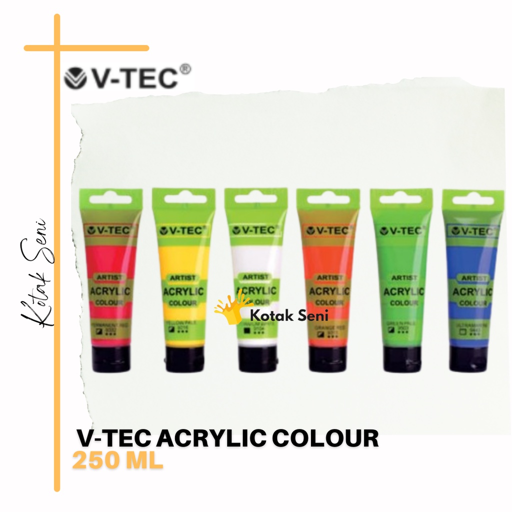 

V-tec Acrylic 250 Ml / Cat Acrylic Colour Vtec 250 ml / Cat Lukis V-Tec