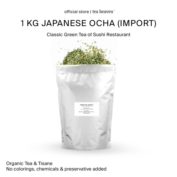 

(BISA COD) Teh Hijau Jepang 1kg Japanese Green Tea Sencha Ocha Premium - 500gram