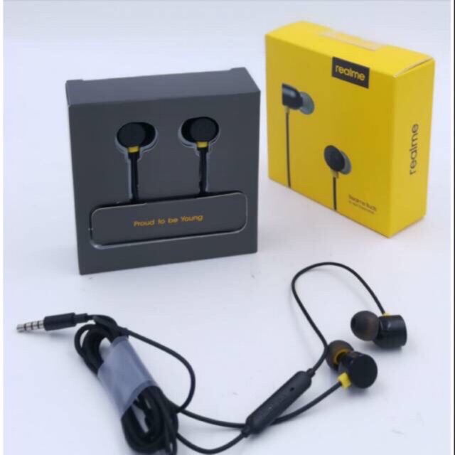 Hf Earphone Handsfree Realme Original 100% Magnet Buds In Ear Realme Bud