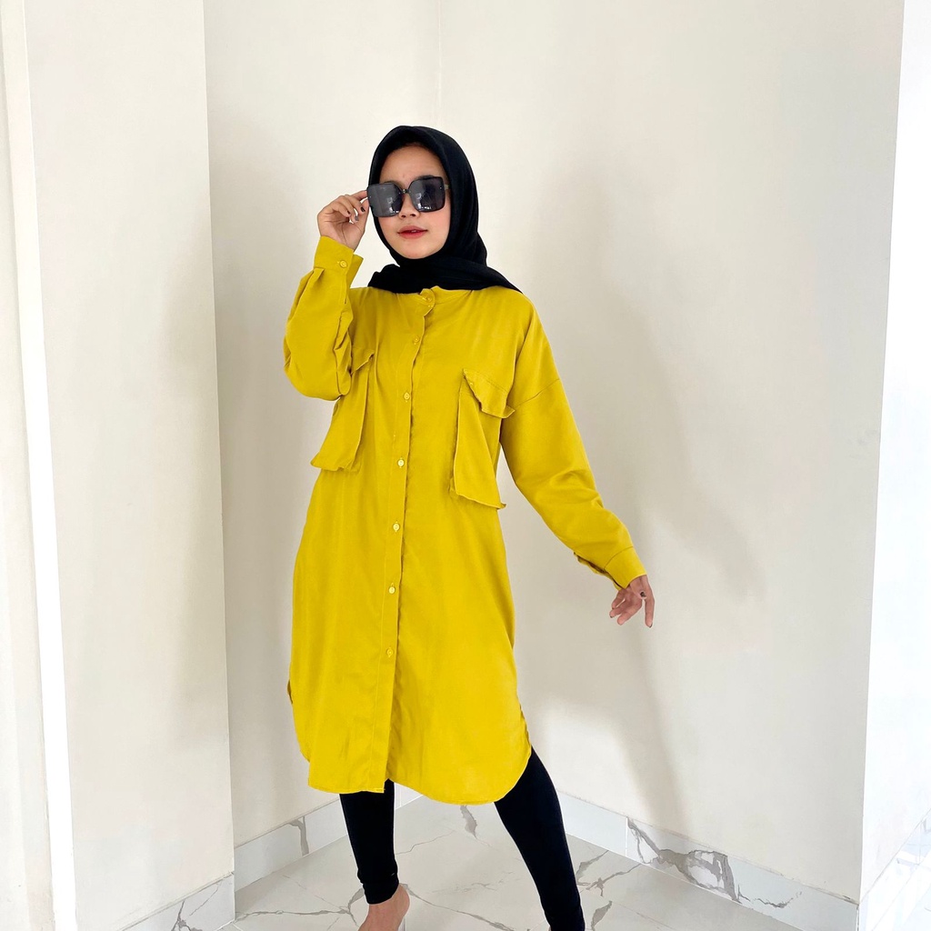 RD FASHION PITAYA TUNIK / KENZY TUNIK ATASAN WANITA / BAJU WANITA KEMEJA WANITA FULL KANCING