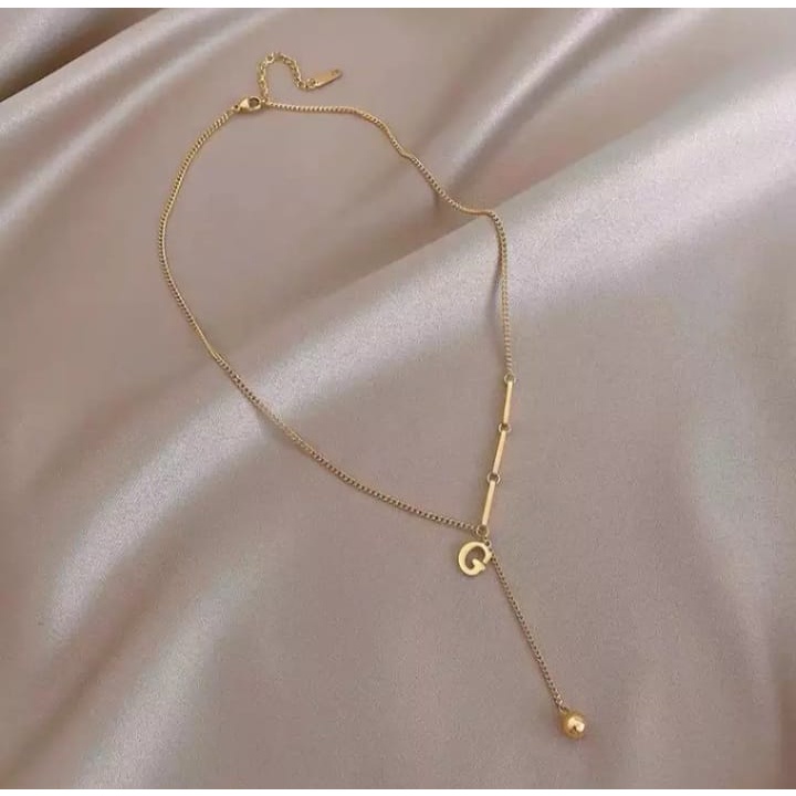 [ Bayar Ditempat ] Kalung Wanita Titanium Rose Gold Anti Karat Liontin Roda Zircon / Accesories Wanita Kalung Korean Style / Kalung Aesthetic / COD