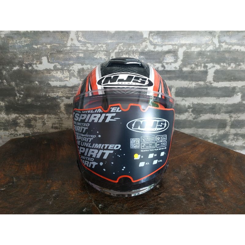 NJS KAIROZ DV RUSH BLACK RED HITAM MERAH GLOSSY