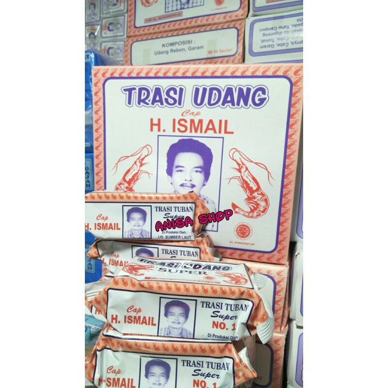 

Trasi udang cap H.ismail.. kemasan 1kg isi 10 biji