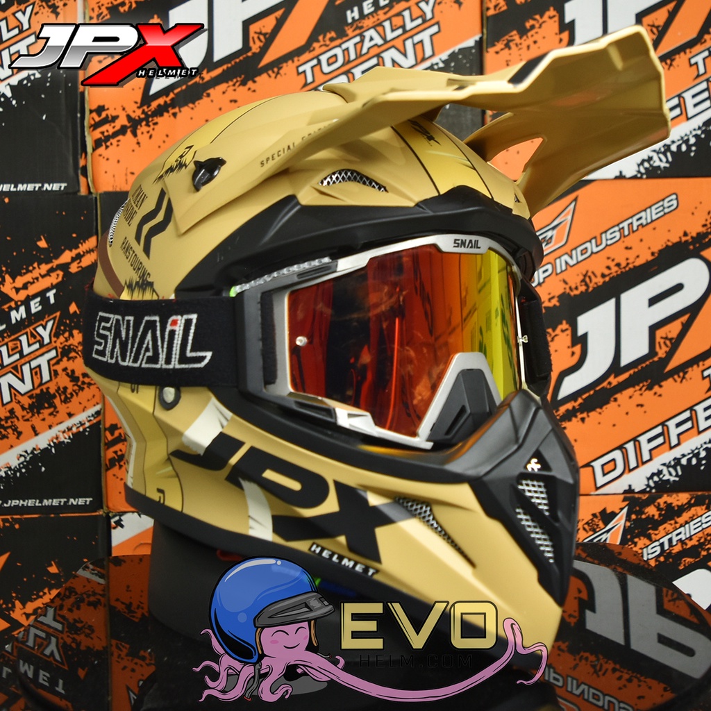 HELM JPX CROSS_HUMAN INSIDE RAN - CAPPUCINO DOFF ORIGINAL HELM JPX CROSS MOTIF RANS SPECIAL EDITION JPX TERBARU HELM CROSS TRAIL KLX JPX HELEM CROSS JPX HUMAN INSIDE RANS HELM JPX TERBARU