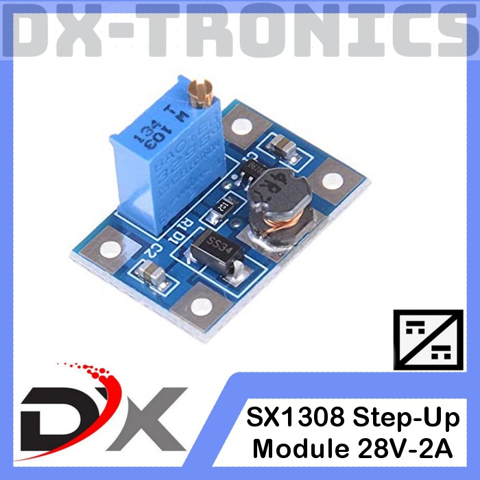 SX1308 2A Step Up Boost Converter Module 2-28V DC Adjustable