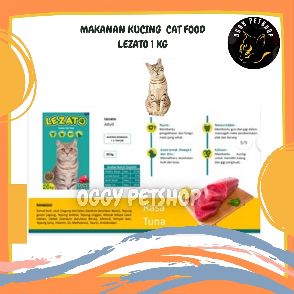 Makanan Kucing LEZATO Kemasan 1 Kg | LEZATO 1Kg