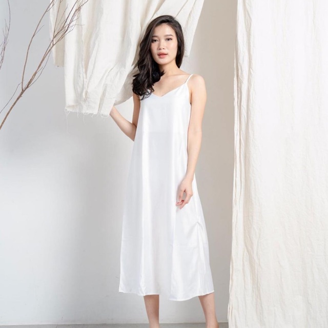 camisole Long Silk Tanktop Dress (INNER SATIN)