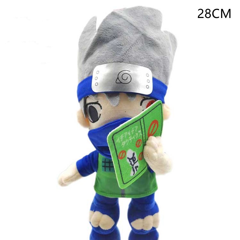 Bandai Mainan Boneka Anime Naruto Uzumaki Kakashi Bahan Plush Ukuran 28CM Untuk Hadiah Anak