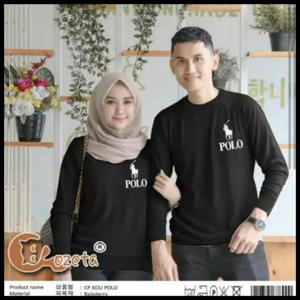 KAOS COUPLE JUMBO lengan panjang Polo big size M L XL 6XL / kaos Tshirt jumbo