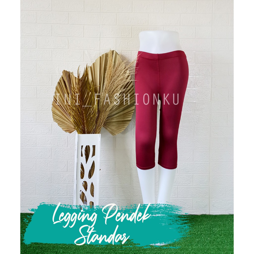 LEGGING PENDEK UKURAN STANDAR Lejing Olahraga Fitness Senam BAHAN SPANDEK JERSEY MURAH MERIAH BISA COD