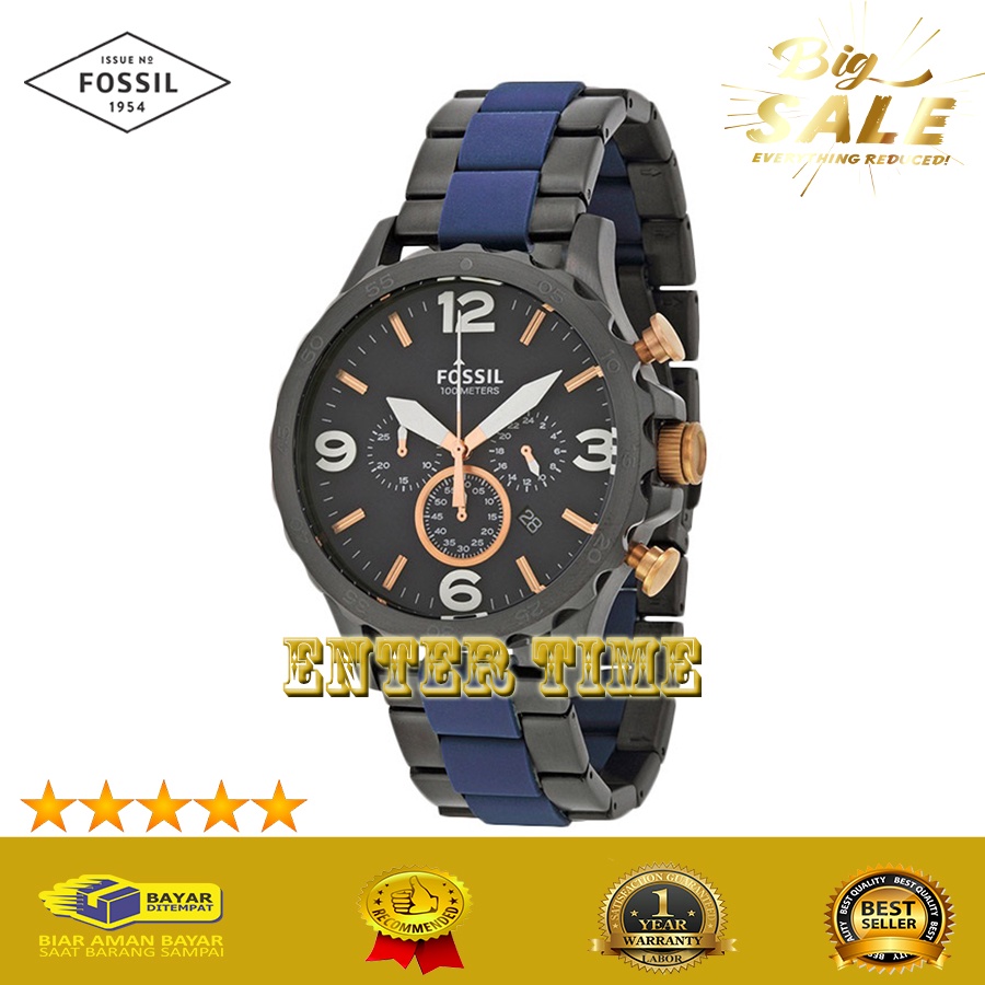 DISKON  JAM TANGAN PRIA IMPORT F0551L JR1494  JR 1494 QUARTZ STAINLESS COMBINASI JAM TANGAN HADIAH B