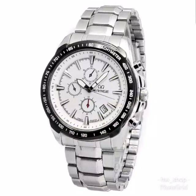 Jam Tangan Pria Mirage Silver 8305 Original . Jam Tangan Pria