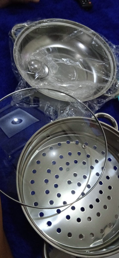 Panci Kukus Steamer 2 Susun / Steamer Kukusan Stainless 28 Cm