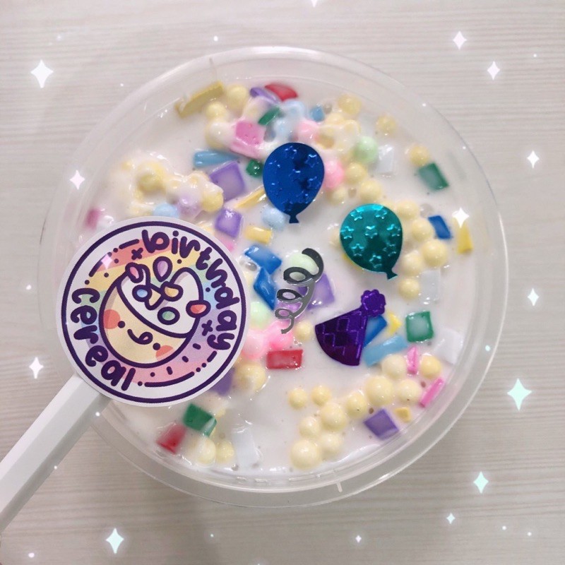 SLIME BIRTHDAY CEREAL BY SLIMEDIARYID / slimediary id sdi slime diary slimediary.id