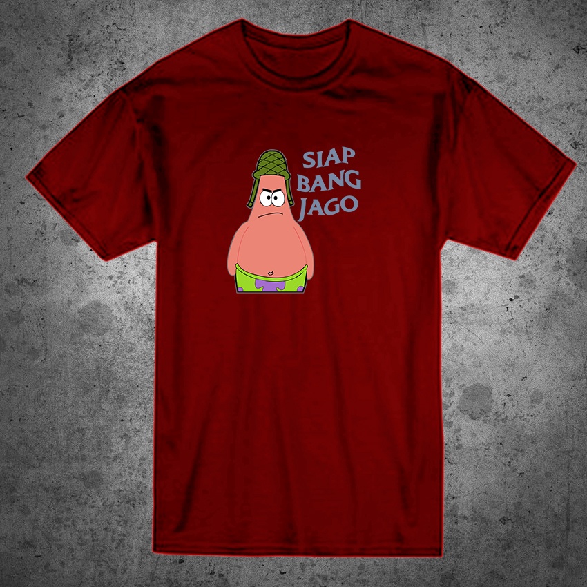 KAOS DISTRO pria gambar&quot;PATRICK SIAP BANG JAGO&quot;