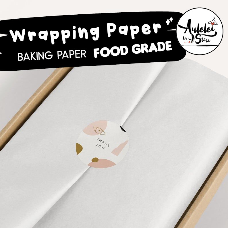 

Wrapping Paper Paket Olshop/ Kertas Roti / Kertas Pembungkus /Paper Wrap/Baking Paper kue parchment