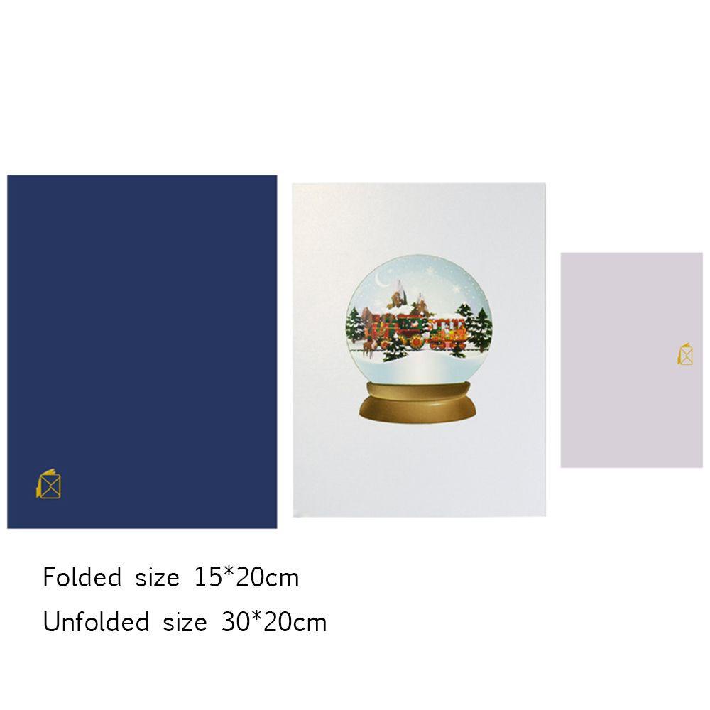 Solighter Kartu Ucapan Pop-Up 3D Boy and Girl Hadiah Undangan Lipat Message Card Hari Natal