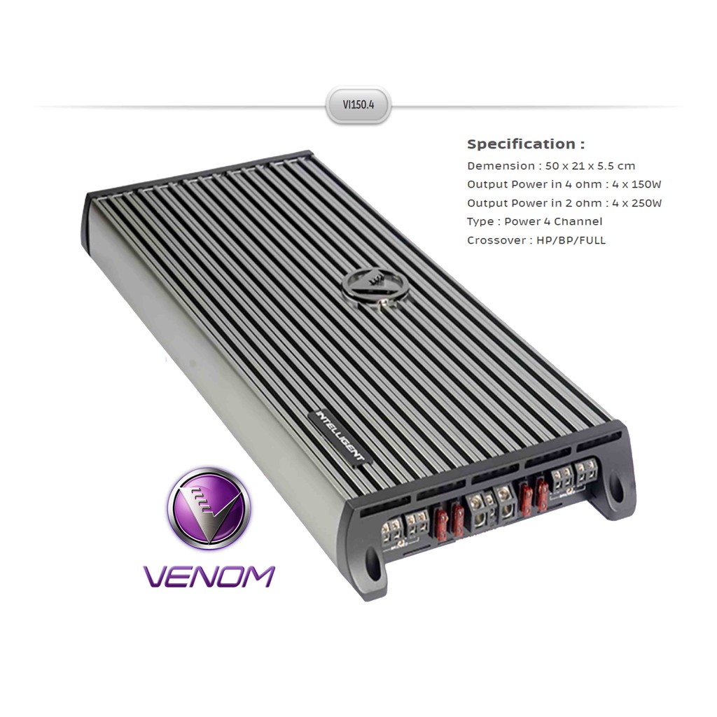 Venom Intelligent VI 150.4 Sound Quality Amplifier 4-Channel