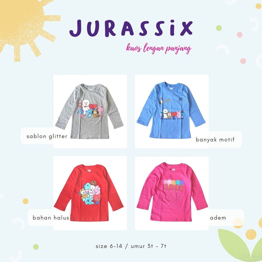 Kaos Anak Lengan Panjang Jurassix