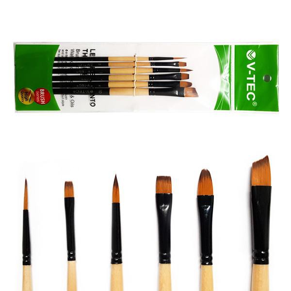 

Kuas Lukis Set isi 6 V-Tec Brush A0520 / vtec artist paint brush murah