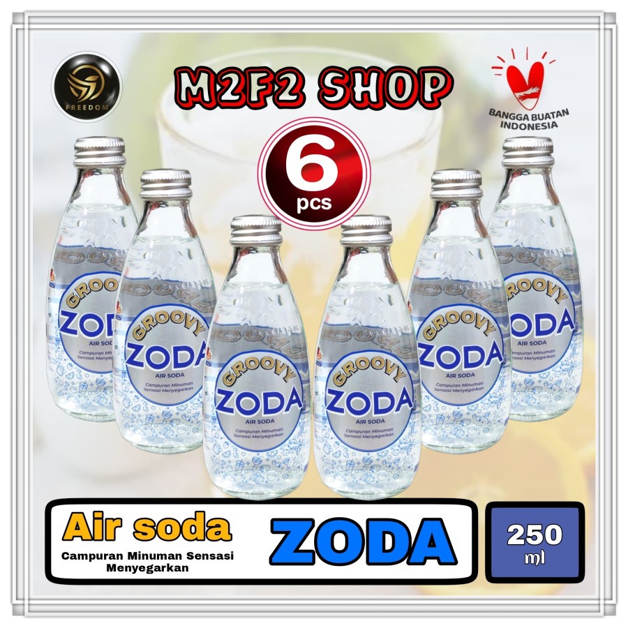 

ZODA Minuman Air Soda Botol Beling - 250 ml (Kemasan 6 Pcs)