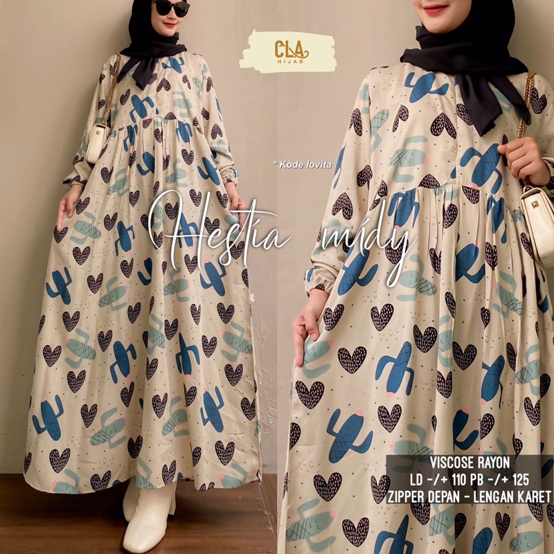 Hestia midi / midi dress rayon / dress rayon