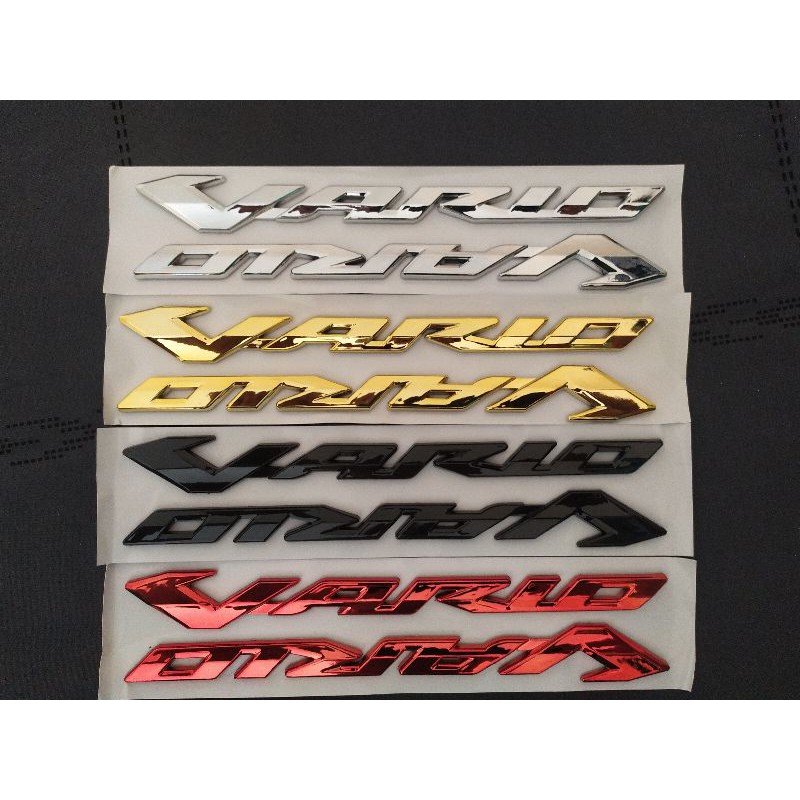(SEPASANG)Emblem Vario Timbul 125/150, Emblem Vario satu set timbul