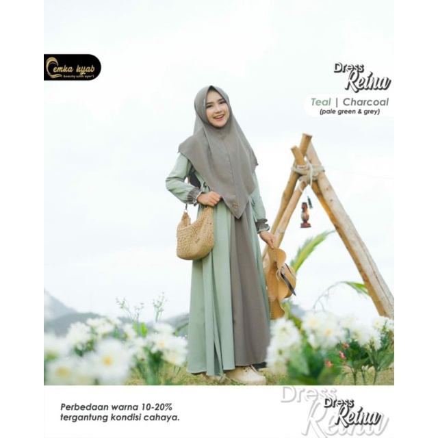 Reina Dress By Emka hijab( READY STOK)